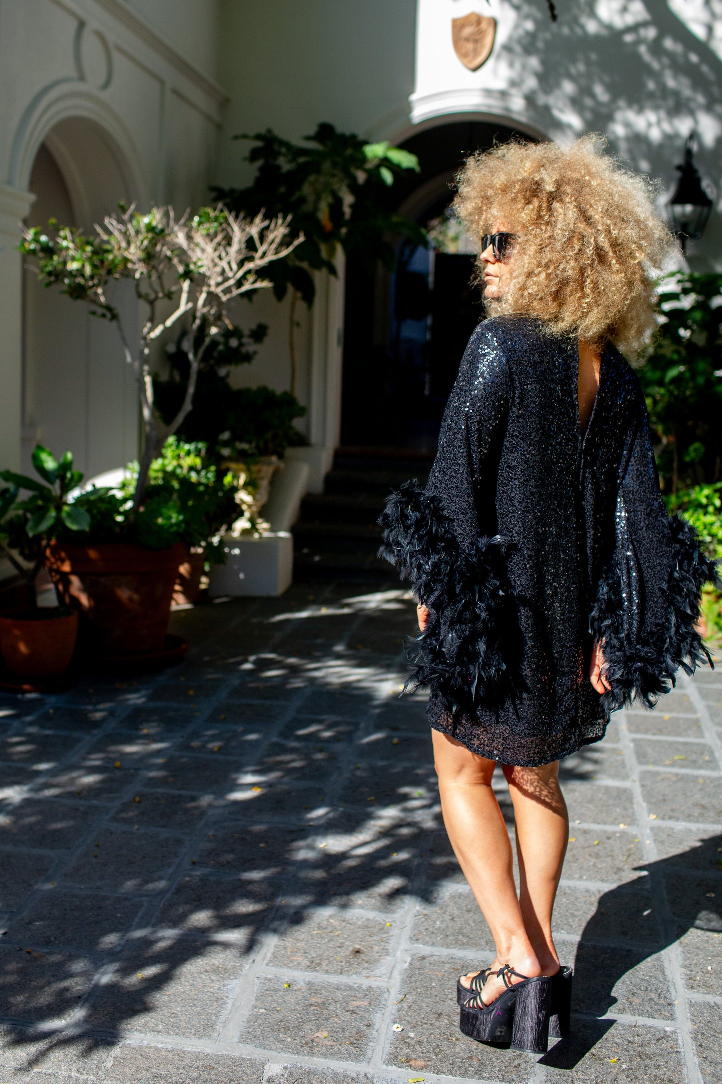 Time Warp Sequin Mod Mini in Frankie Black