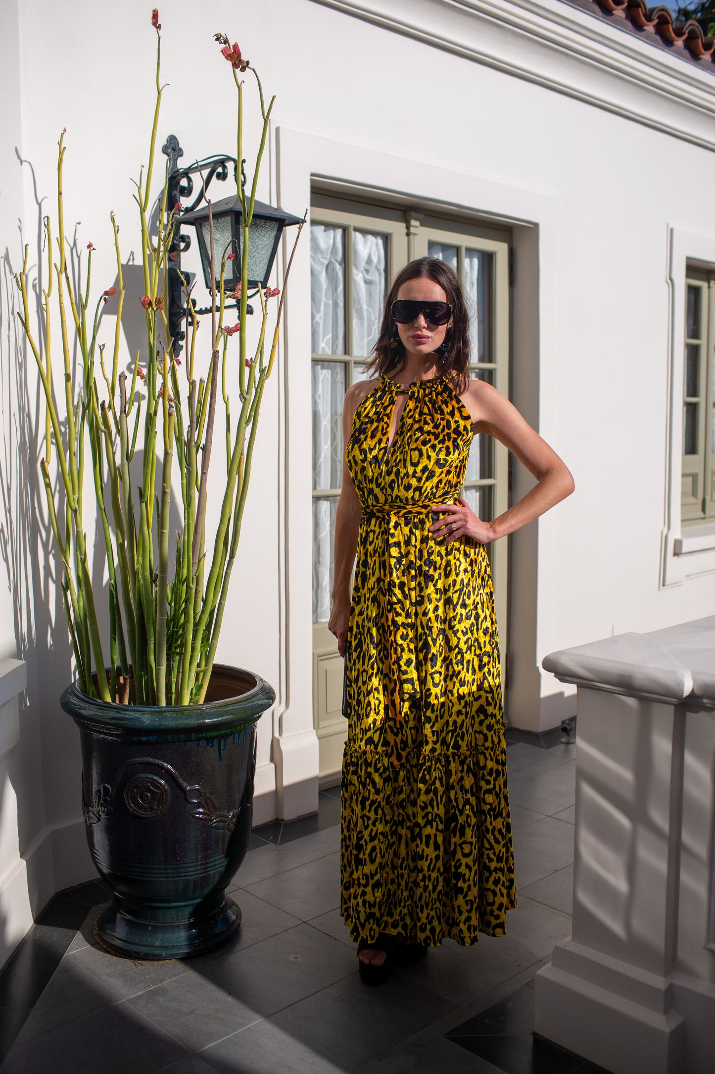 chinese dress ladies Vanya Gold Maxi Dress