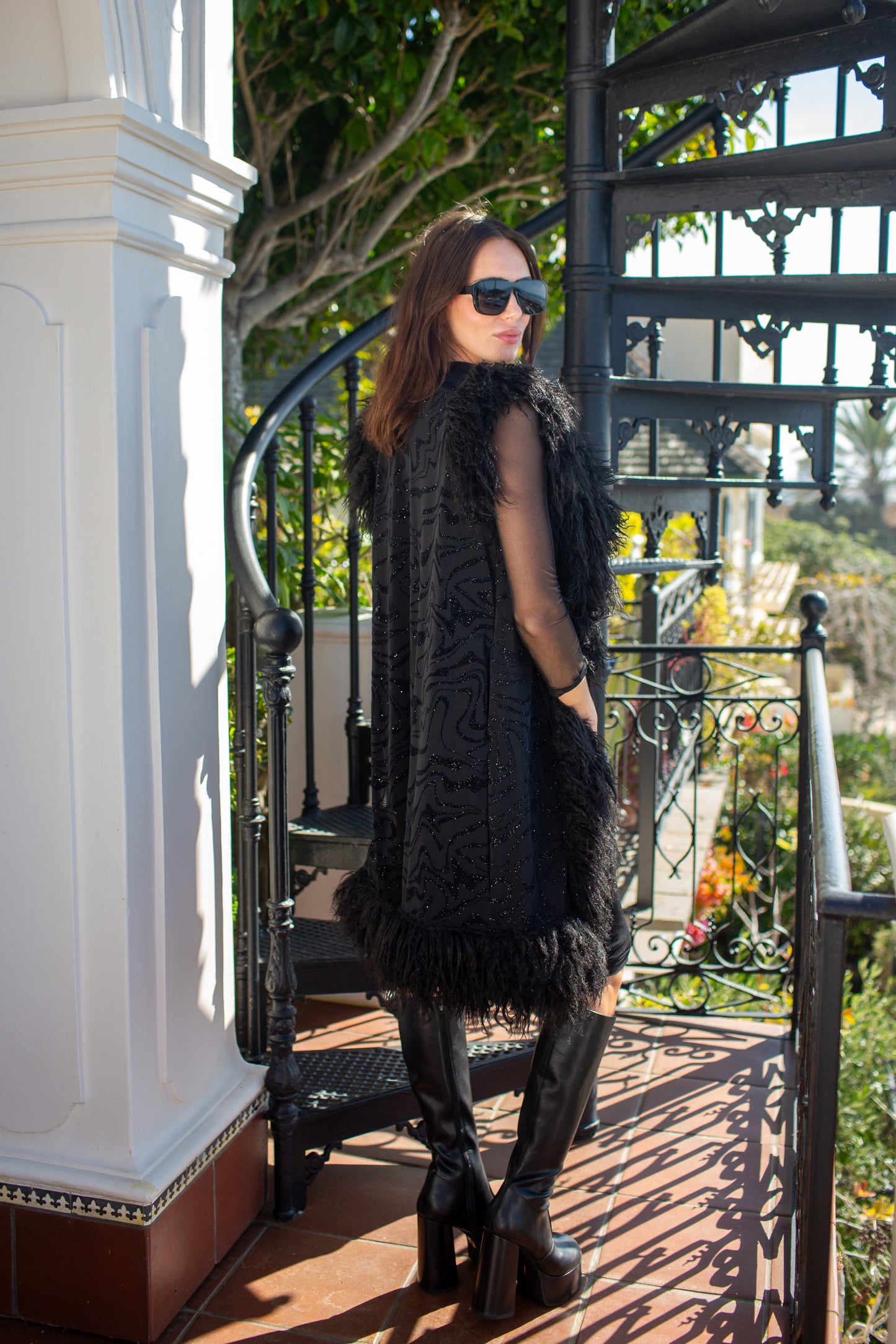 Zenobia Dreams Fur Trim Vest