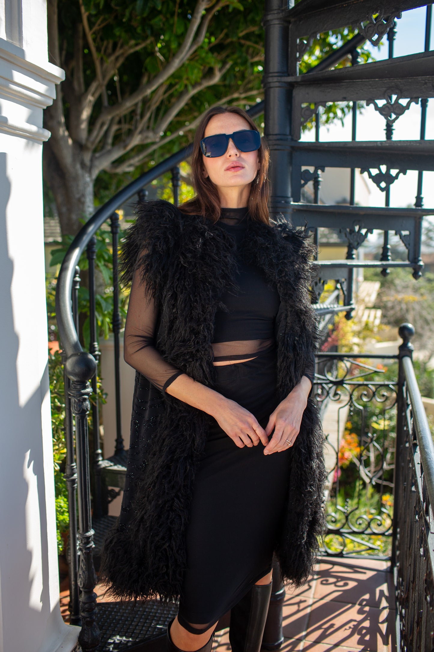 Zenobia Dreams Fur Trim Vest