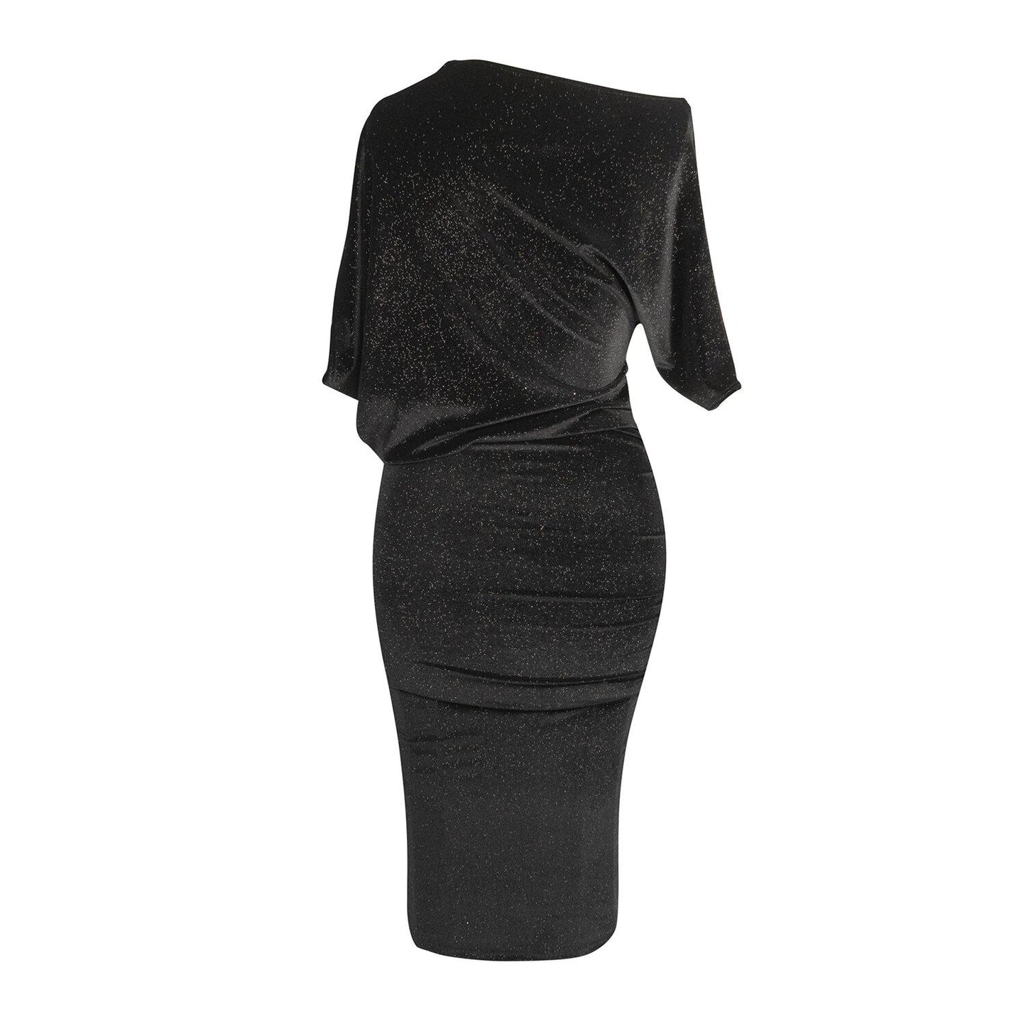Black Shimmer Angle Dress