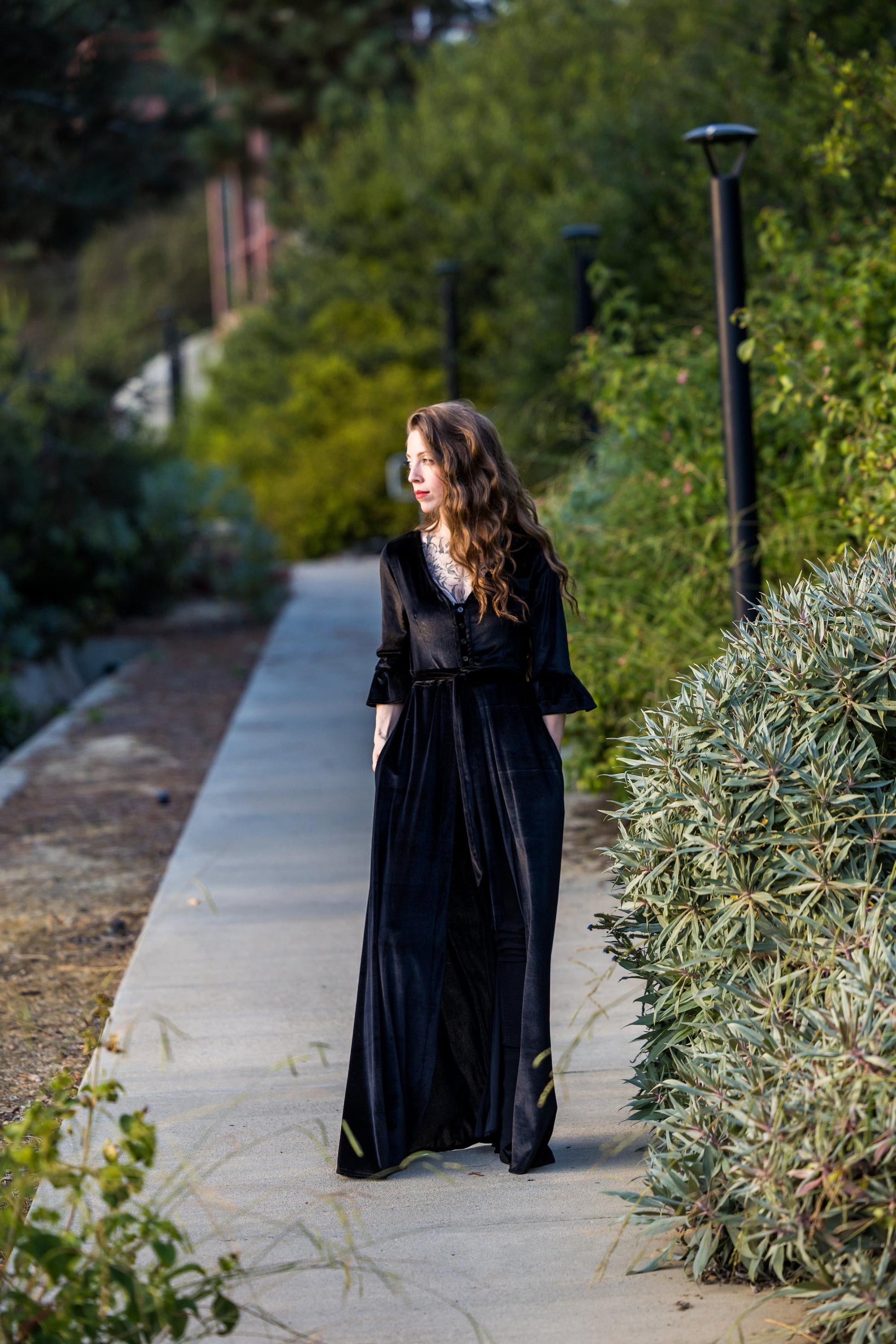 Black Velvet Peignoir Dressing Gown Jennafer Grace Black Velvet Peignoir Dressing Gown Jennafer Grace