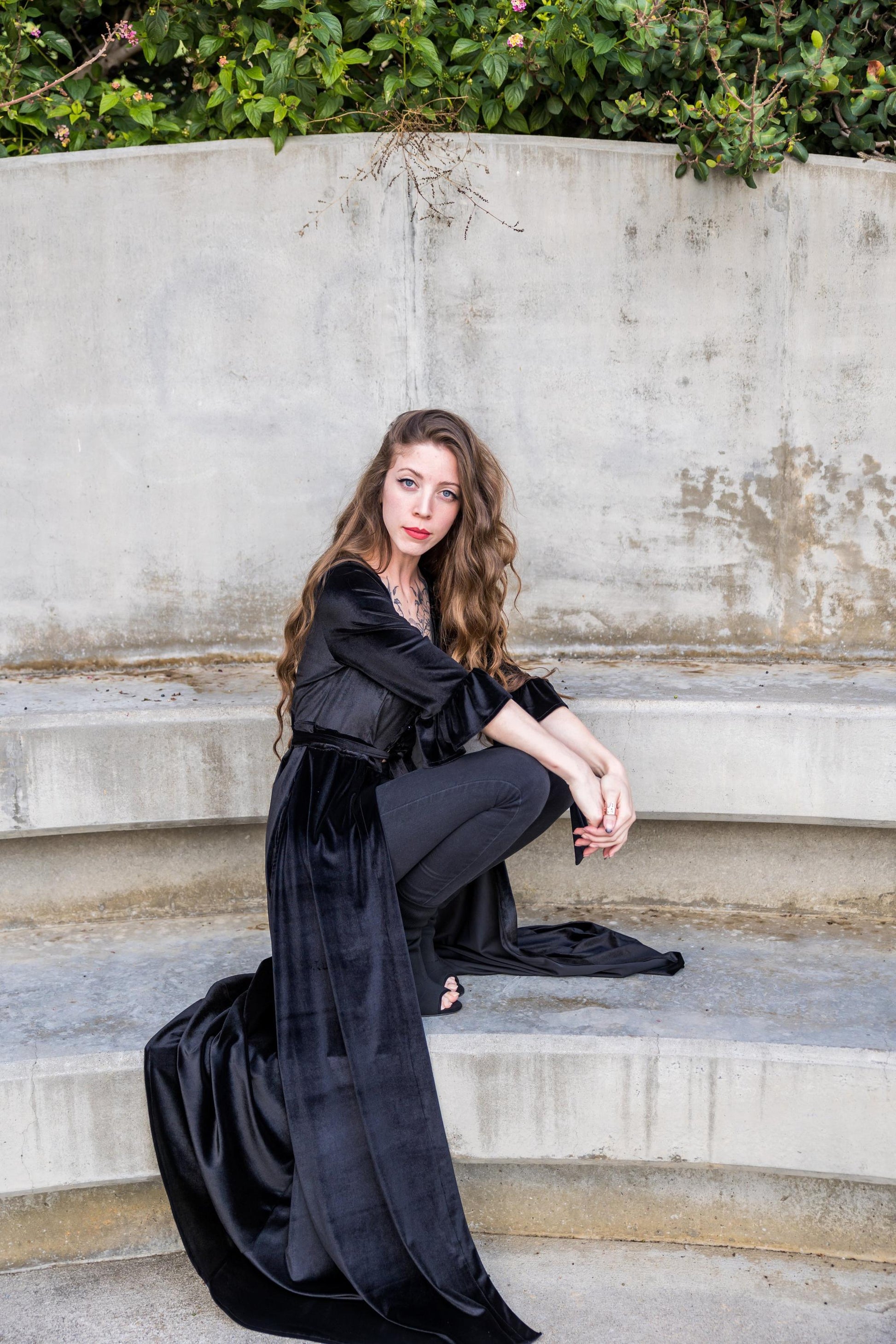 Black Velvet Peignoir Dressing Gown Jennafer Grace Black Velvet Peignoir Dressing Gown Jennafer Grace