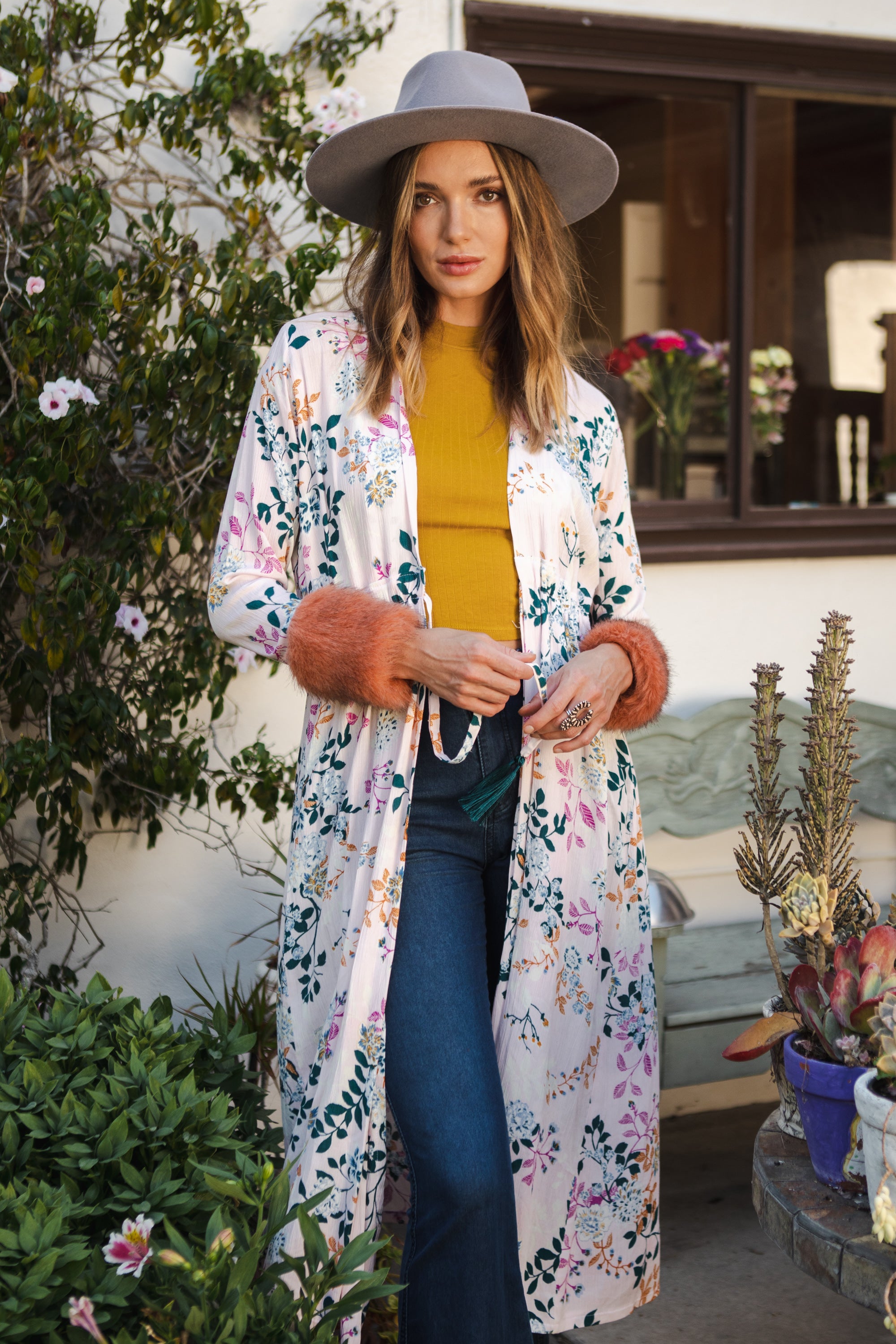 Floral duster clearance cardigan