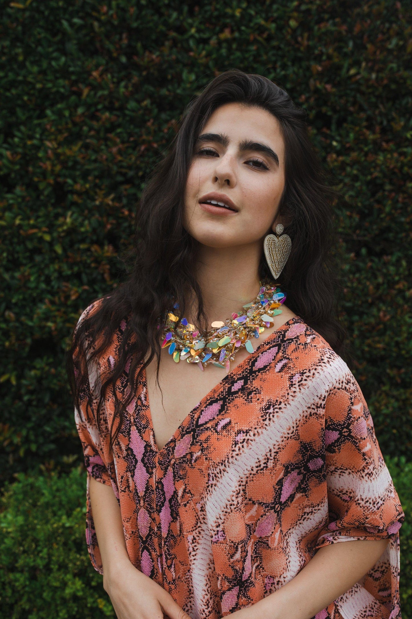caftan mumu shift dress coverup coral orange white vertical stripe striped snakeskin animal print boho bohemian hippie beach resort spa lounge loungewear layering unisex handmade