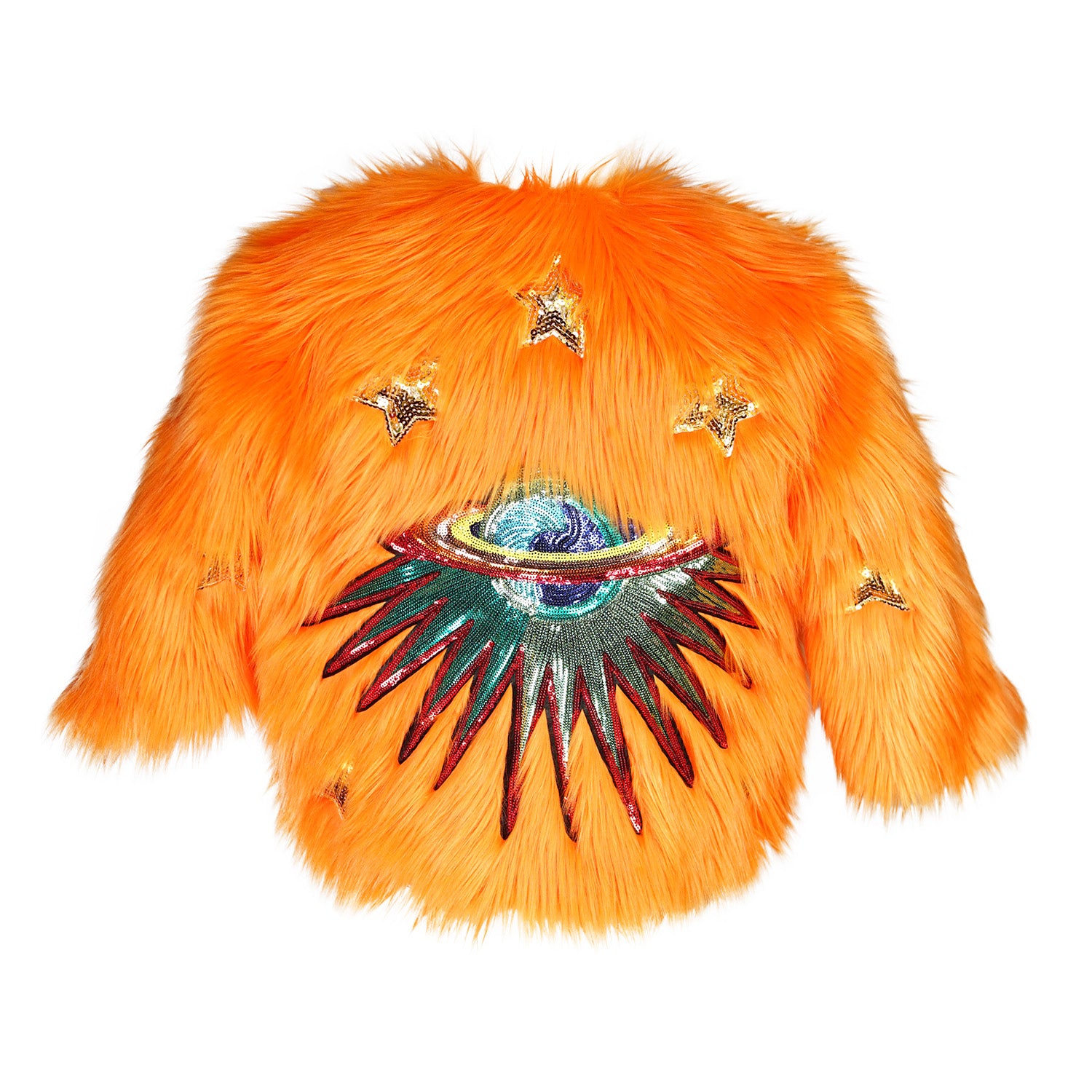 Fluffy on sale orange jacket