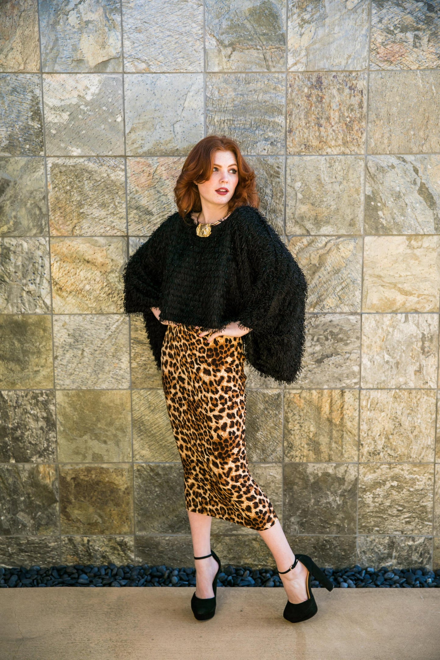 Leopard Pencil Skirt