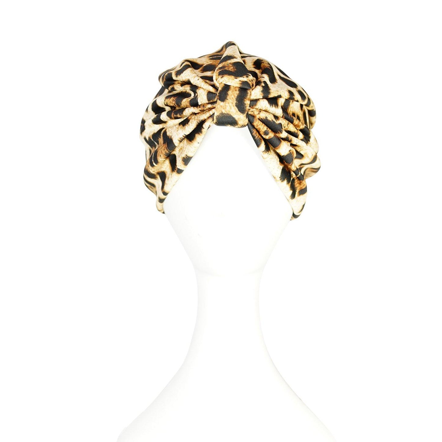 jennafer grace turban headband retro hat 1920s 20s flapper leopard cheetah animal print boho bohemian hippie old hollywood romantic unisex handmade