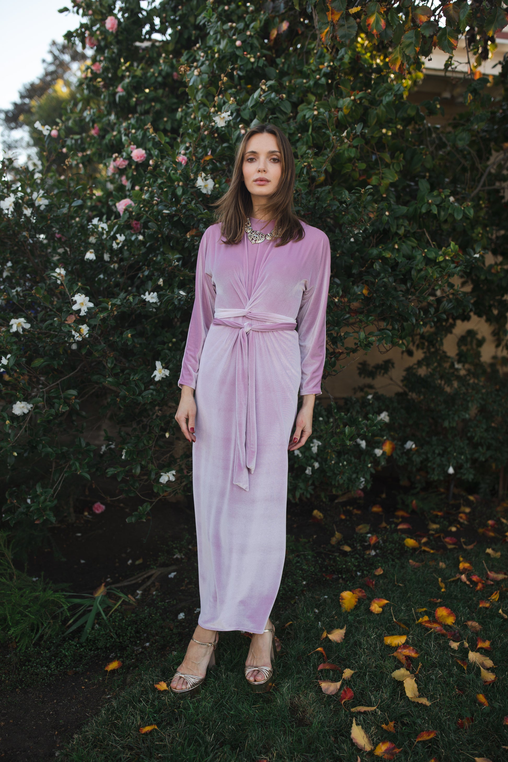 Nathaly Twist Dress in Lily Velvet Jennafer Grace Nathaly Twist Dress in Lily Velvet Jennafer Grace