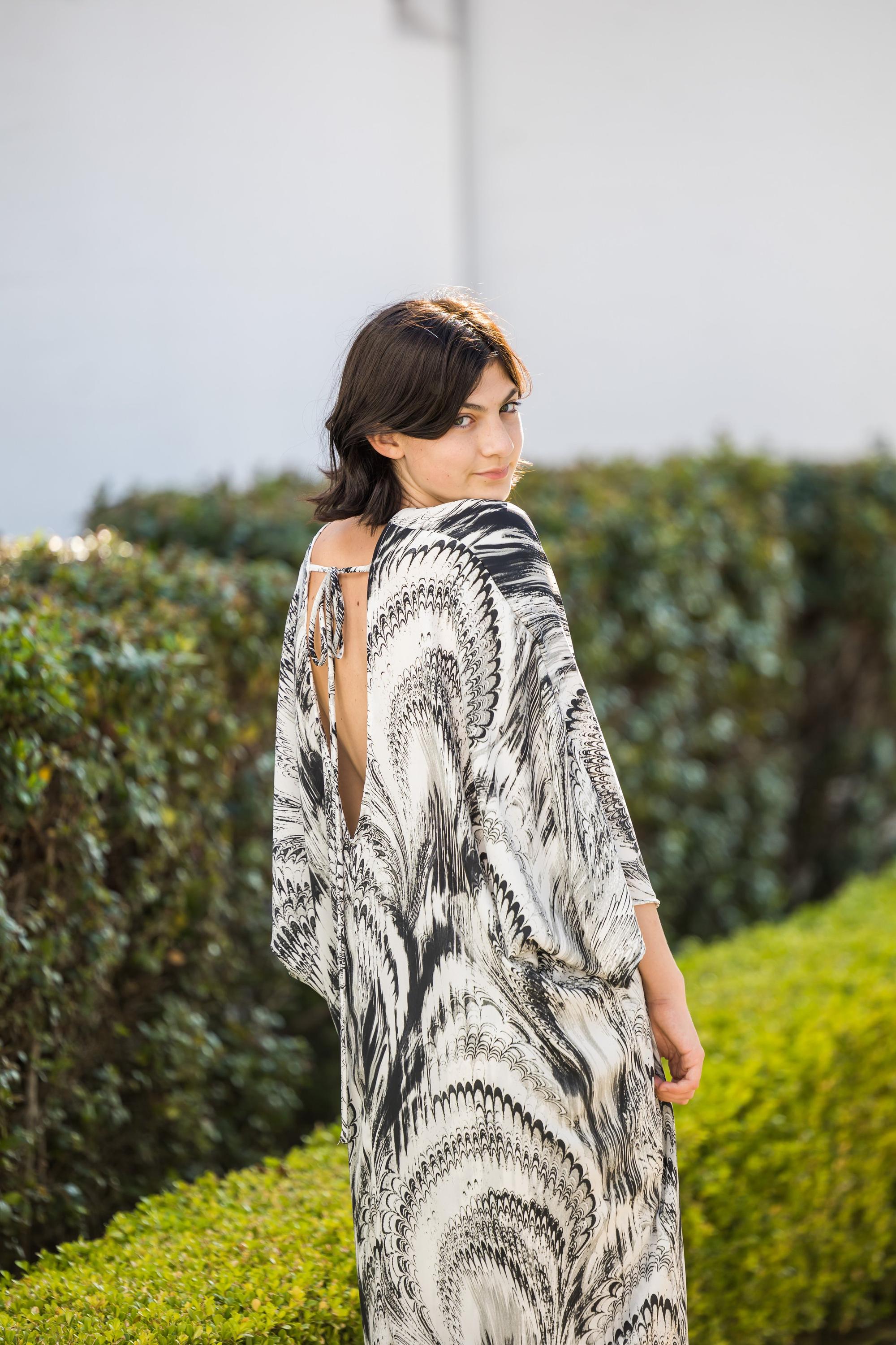 Marble Tunic Caftan Palazzo Pant Set