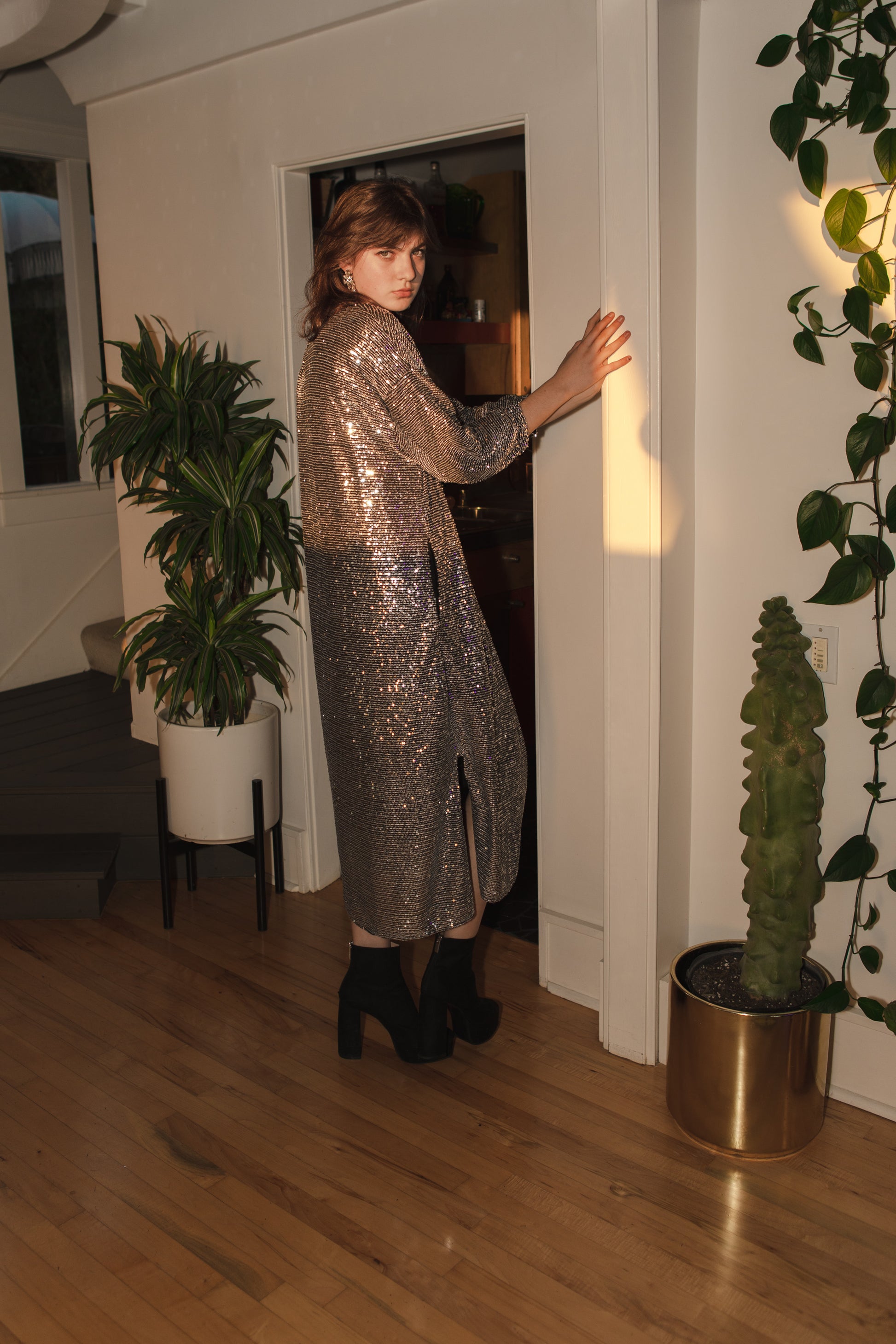 Moonstone Noir Sequin Cocoon Jacket – Jennafer Grace