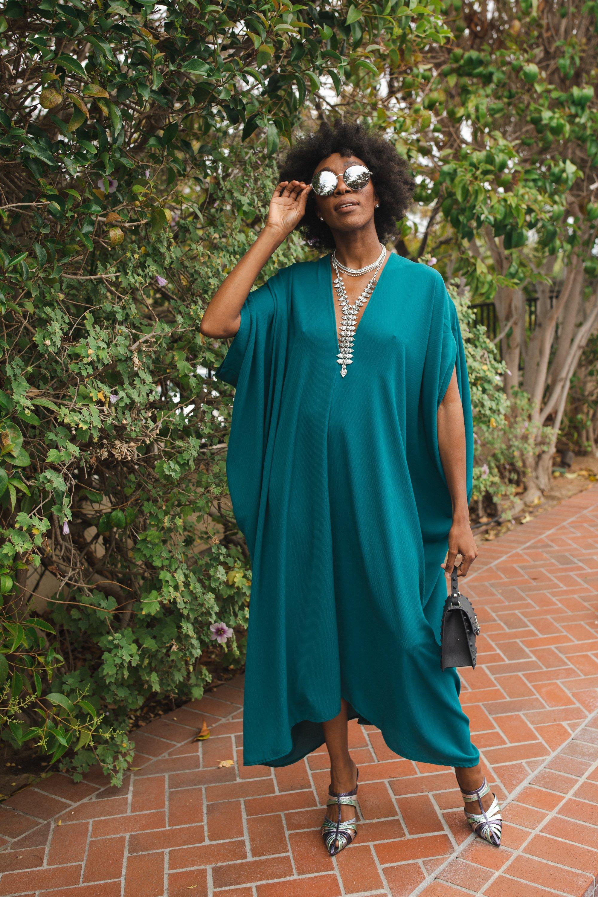 Peacock Caftan Jennafer Grace