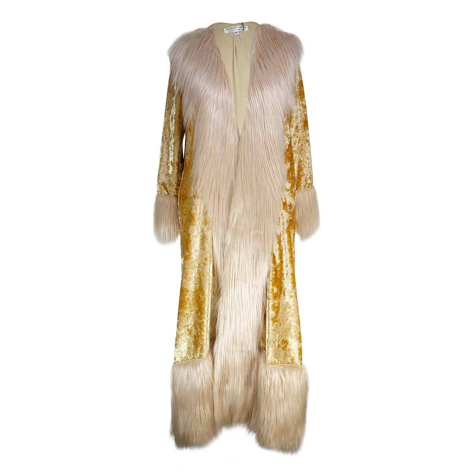 Gold faux sale fur jacket