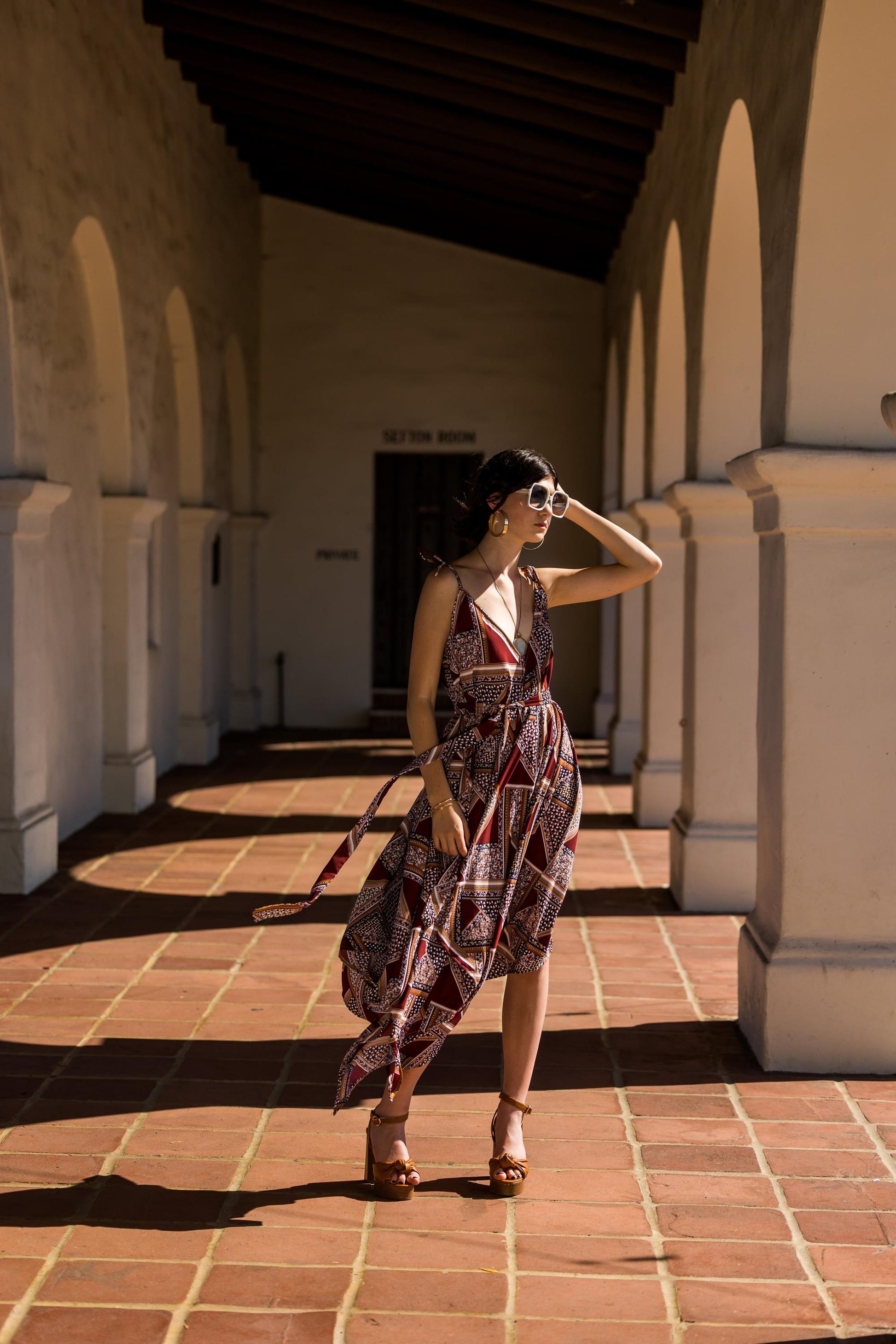 jennafer grace roux scarf dress bohemian boho hippie colorful vibrant deep red burgundy mauve maroon rouge summer dress summery flowy handmade one size fits all