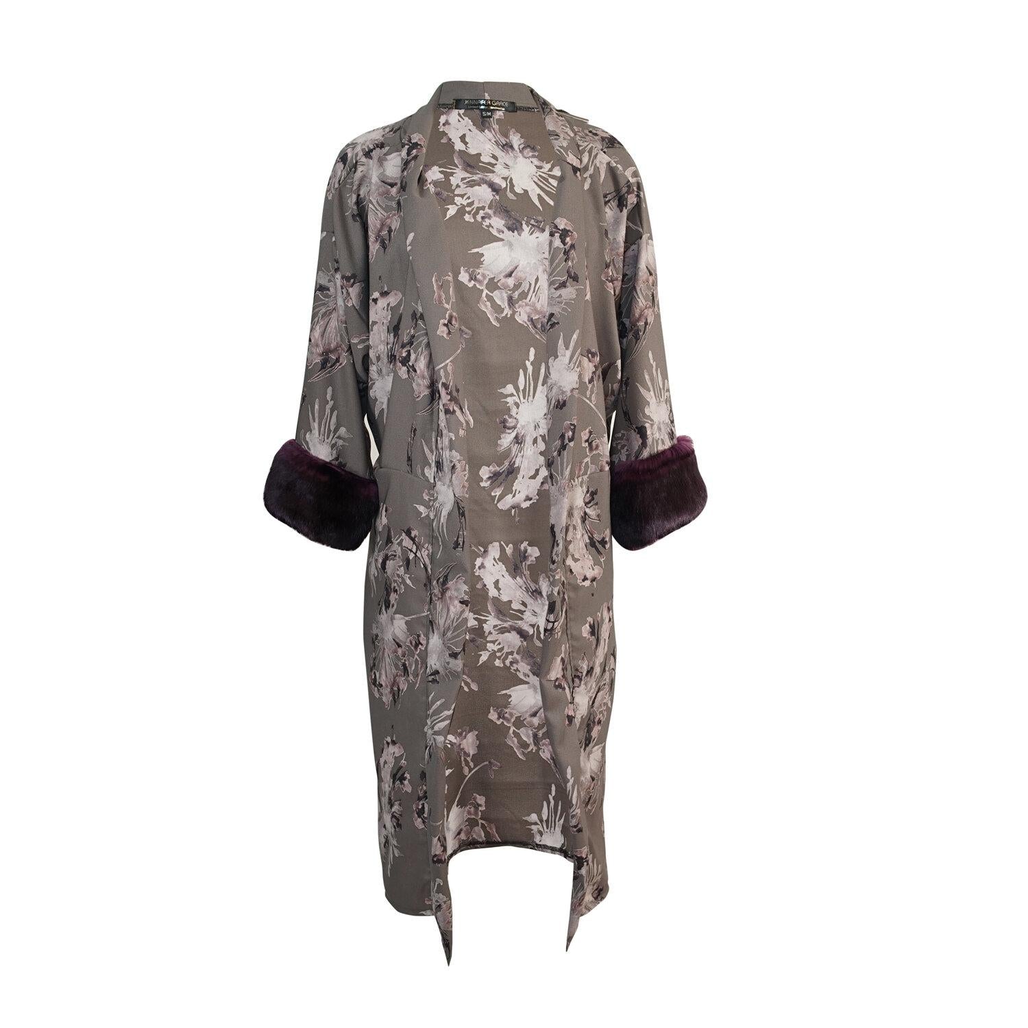 shadowplay, faux fur, black, white, koi kimono, jennafergrace, handmade, madeinusa