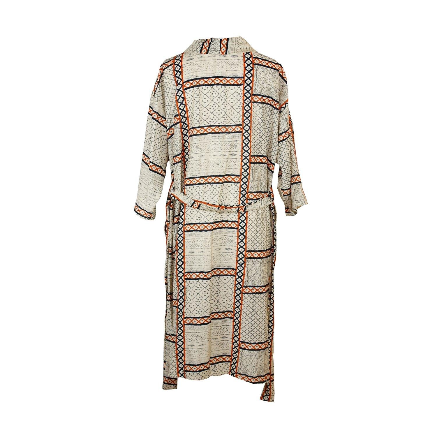 jennafer grace koi kimono coverup duster smoking jacket stripes striped boho bohemian hippie retro unisex handmade
