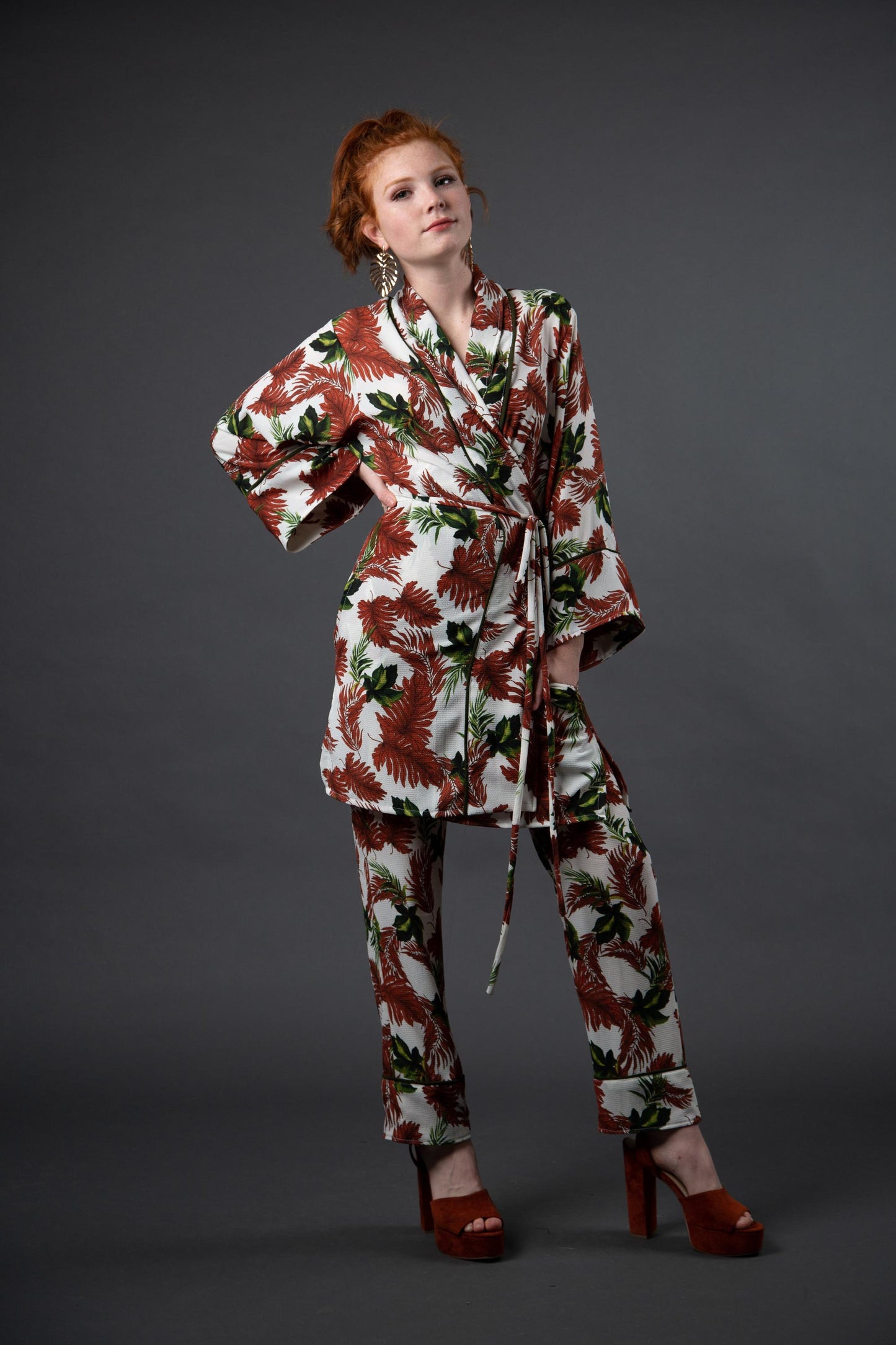 tulum paglamas pajamas floral tropical jennafergrace handmade