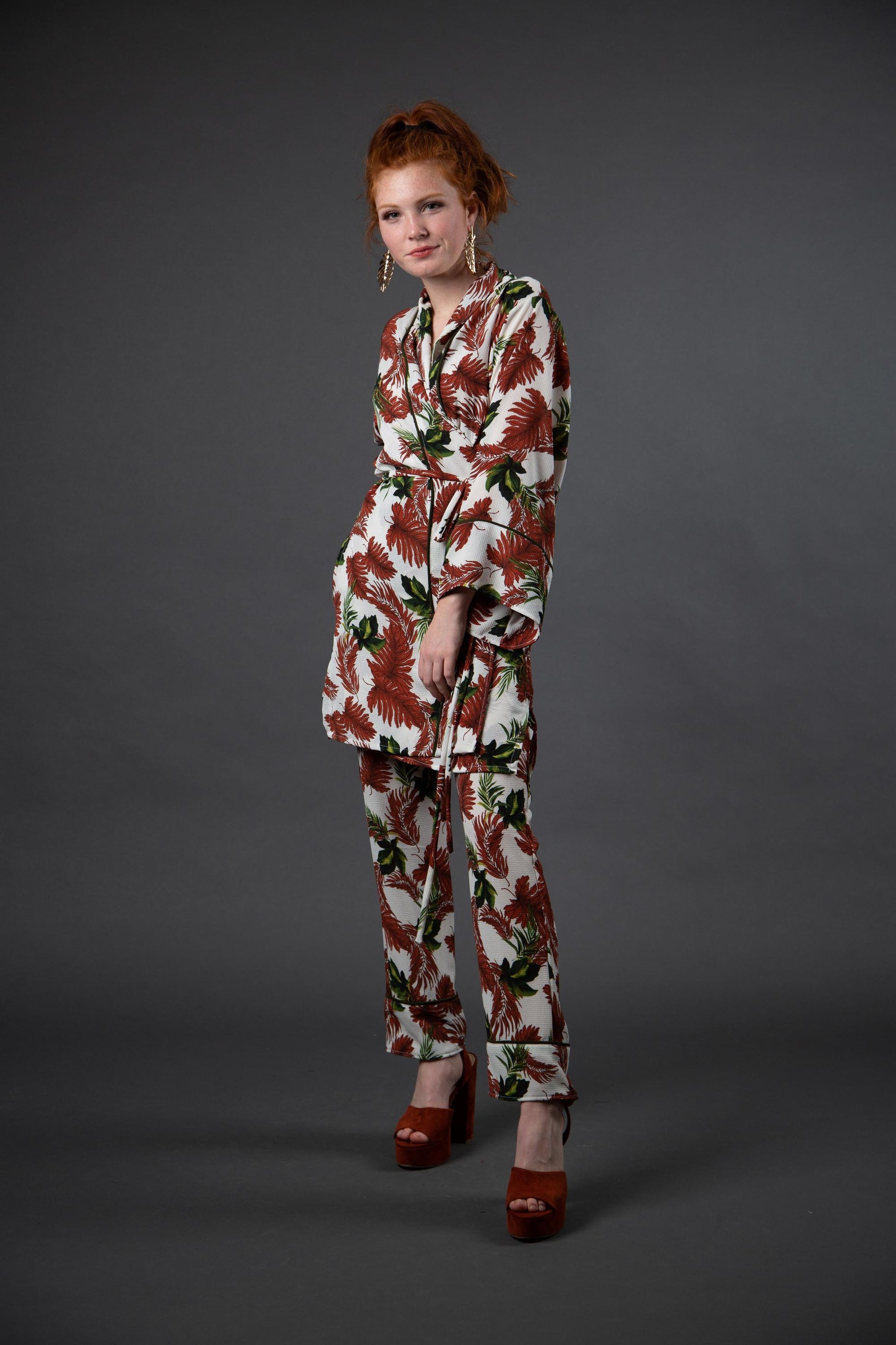 tulum paglamas pajamas floral tropical jennafergrace handmade